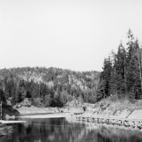 Fra bygging av ny dam ved sølvstufoss.