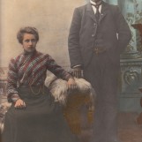 Håndkolorert forlovelsesbilde