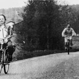 Freske karer på sykkel